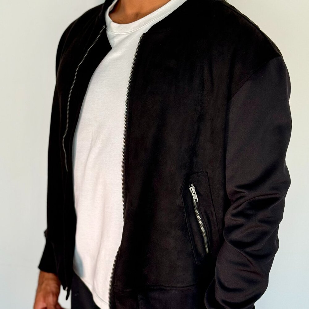 Suede Bomber Jacket